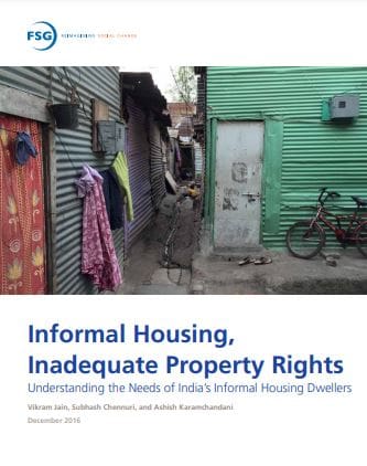 cover of report showing small houses made of corrugated metal