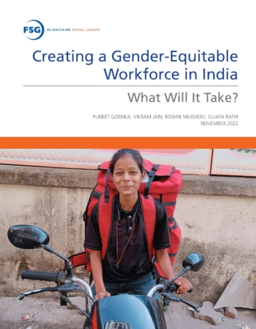 Woman on motor bike with backpack for delivering good representing women in the workforce in India